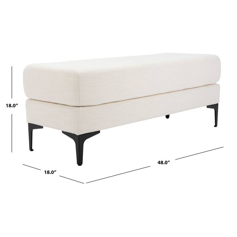 SAFAVIEH Roena Rectangular Bench - 48" x 18" x 18" - 48Wx18Dx18H