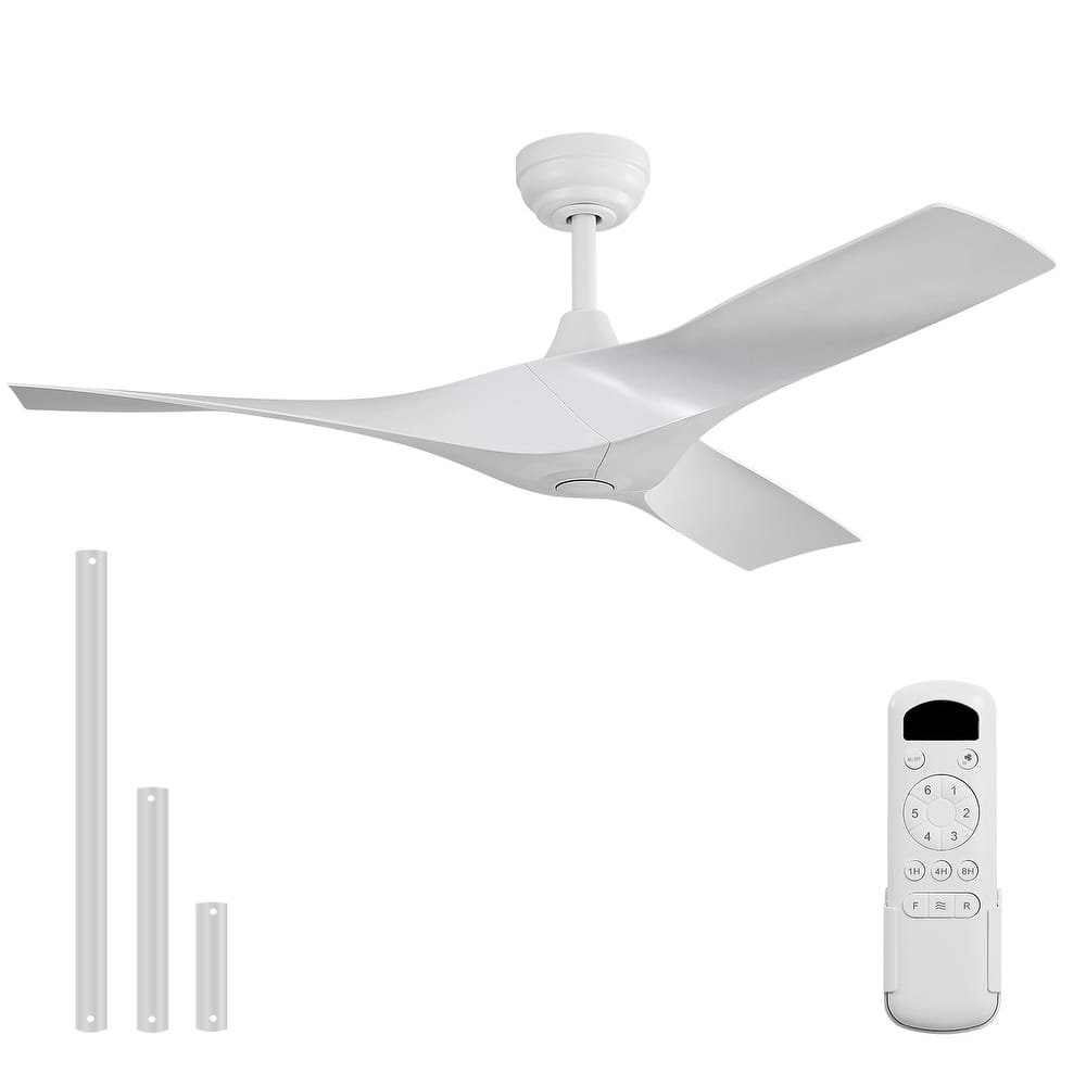 52Inch Ceiling Fan without Light, 6 Wind Speeds with Remote Control for Living Room and Patio