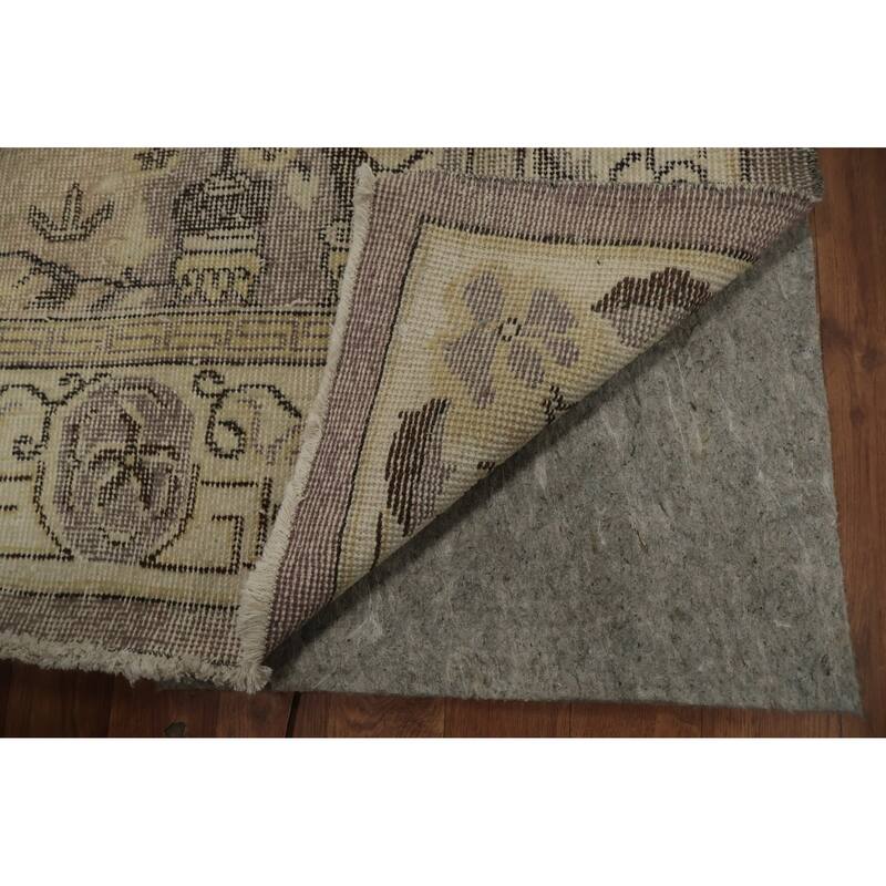 Hand Knotted Oriental 100% Wool Carpet Transitional Medallion Brown Anatolian Area Rug - 9' 7'' X 6' 1''