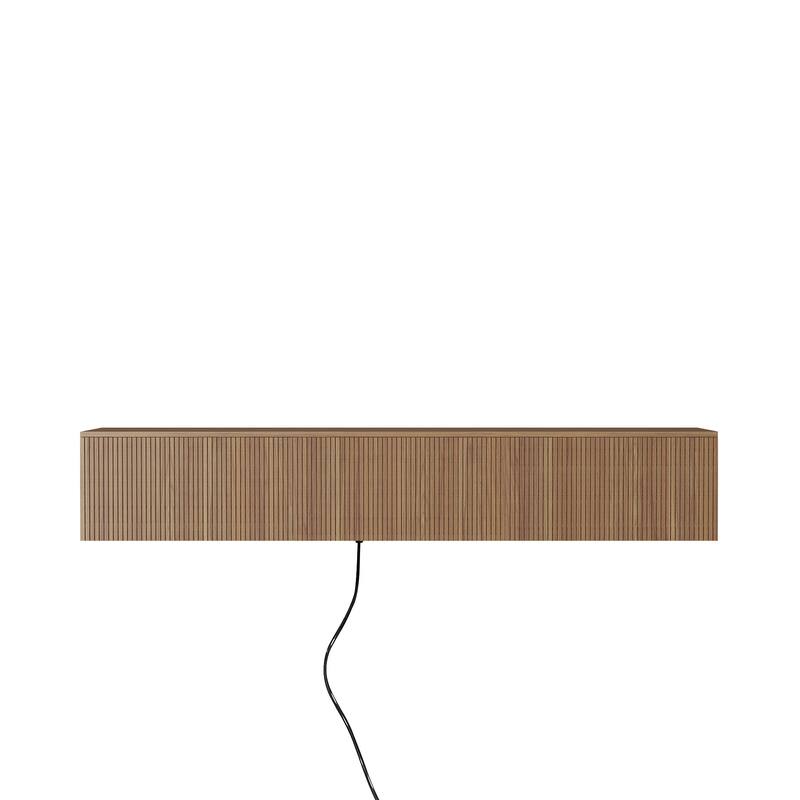 Floating TV Stand, Wall Mounted Shelf, Modern Floating Entertainment Center with Flip-Down Doors, Fits TV 50-65 inch Cabinet