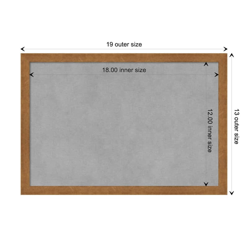 Amanti Art Carlisle Blonde Narrow Framed Magnetic Board - Board Size 18x12