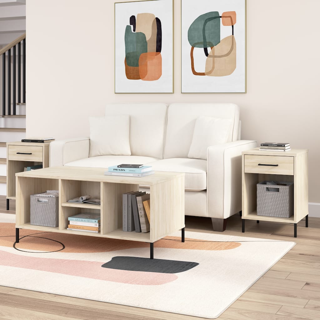 Bush Furniture Essence Living Room Coffee Table with End Tables