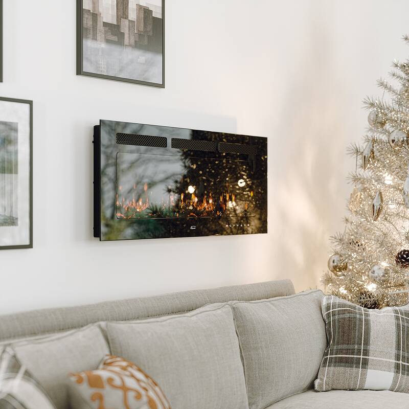Clihome Ultra-thin Recessed Wall-Mounted Electric Fireplace