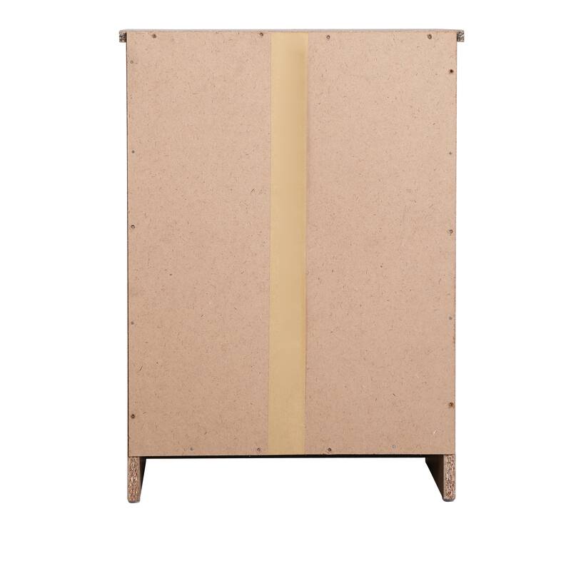 Compact Sandle Wood Nightstand with Ample Storage for Home Decor