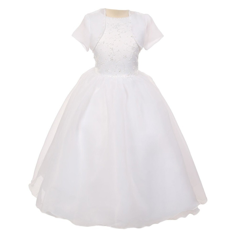 baby girl white bridesmaid dress