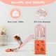 preview thumbnail 6 of 6, Pink Orange 4 in 1 Toddler Slide, Slide for Toddlers Age 1-3, Indoor Outdoor Backyard Playground Climbing Theme Baby Slide Toy