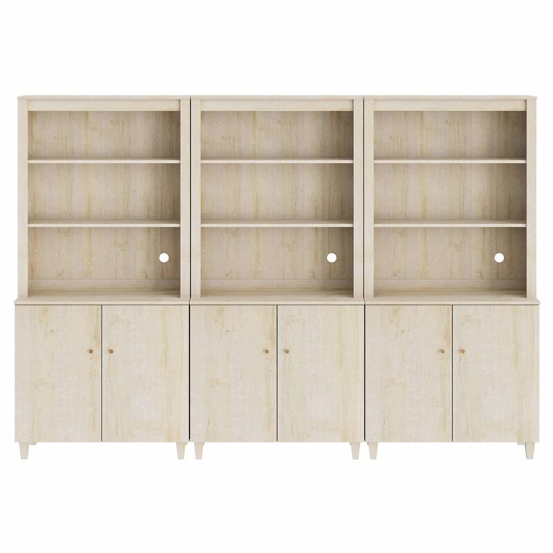 Modern 71" Tall Bookcase with Shelves & Storage Cabinet for Home Office