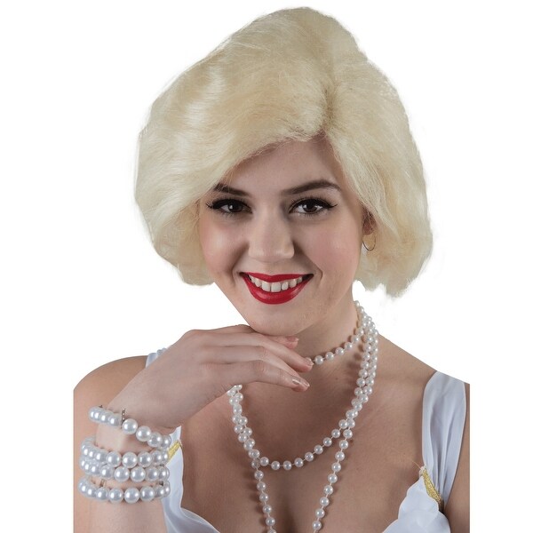 Platinum Blonde Hollywood Star Halloween Wig Costume Accessory One