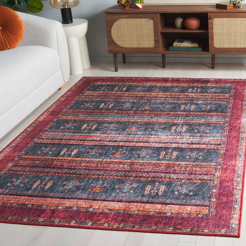SAFAVIEH Orlando Mozelle Modern & Contemporary Rug - 4' x 6' - Rust/Blue