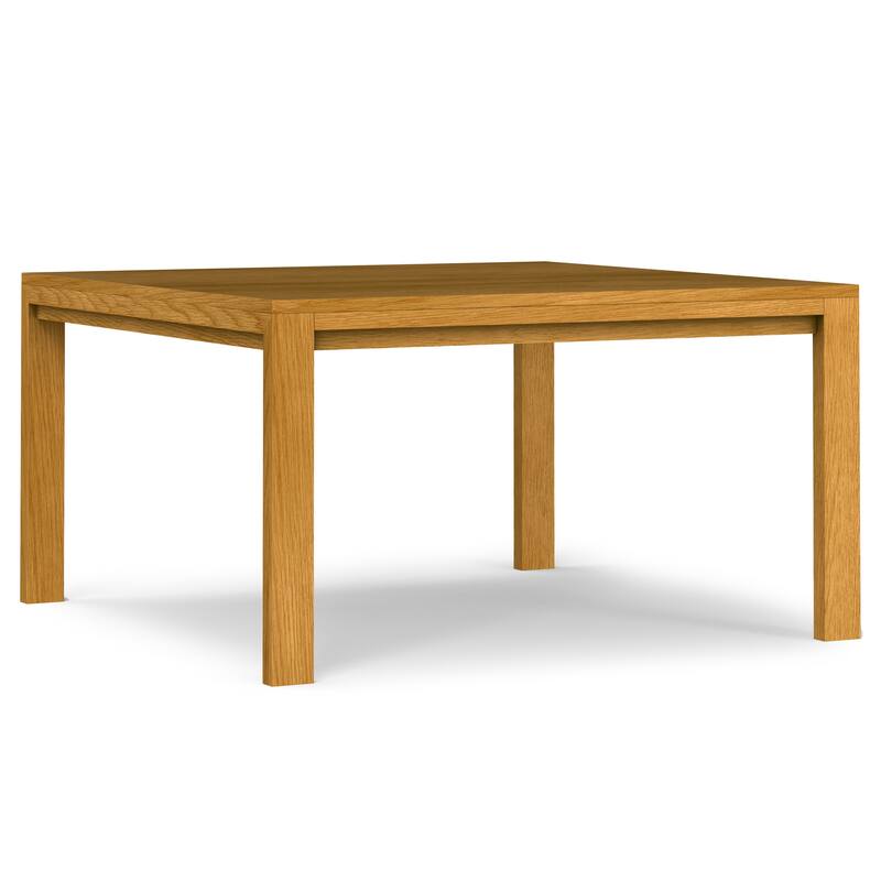 HomeRoots 54" Oak Wood Frame Base Square Dining Table - 54.00 in. x 29.50 in. x 54.00 in.