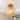 1-Light Modern Gold Amber Ribbed Glass Drum Flush Mount Ceiling Light with Brass Finish
