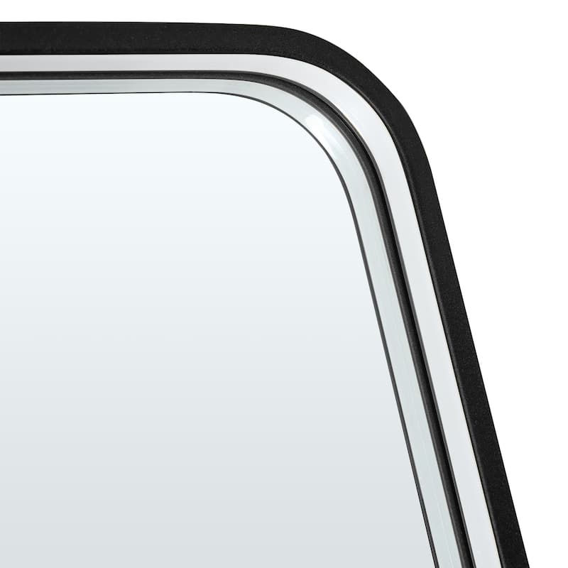 Anmytek 64" Gold Frame LED Lighted Full Length Mirror - 3-Color Dimmable, Standing/Wall-Mounted