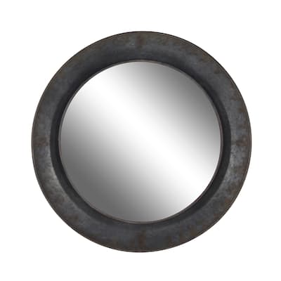 Metal Wall Mirror - Gray - Roche River Decor - 4"W x 35"L x 35"H