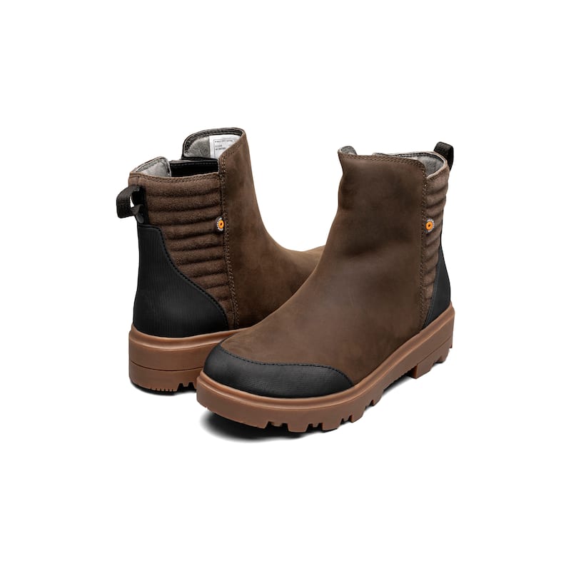 Bogs Women's Holly Zip Leather II Slip-On Boot