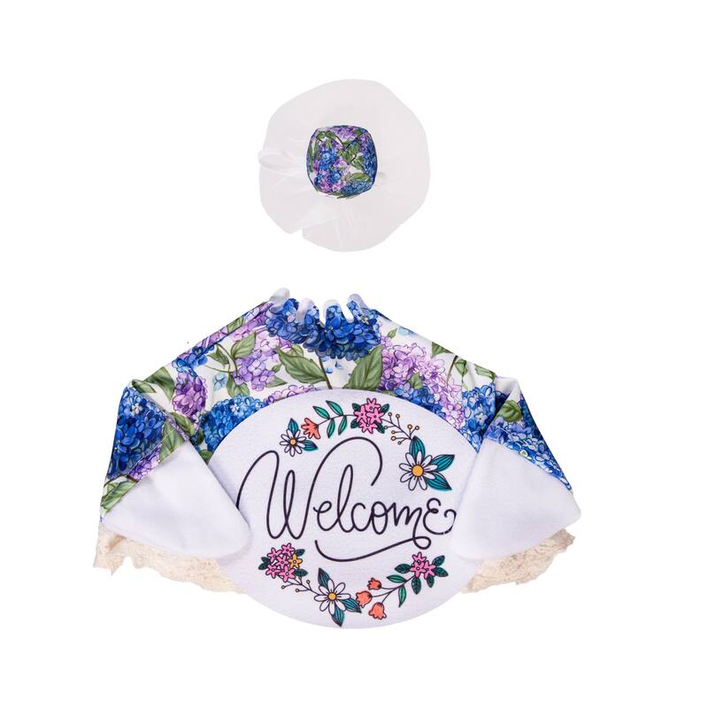 Porch Goose Outfit for Garden Statue - Hydrangea Happiness