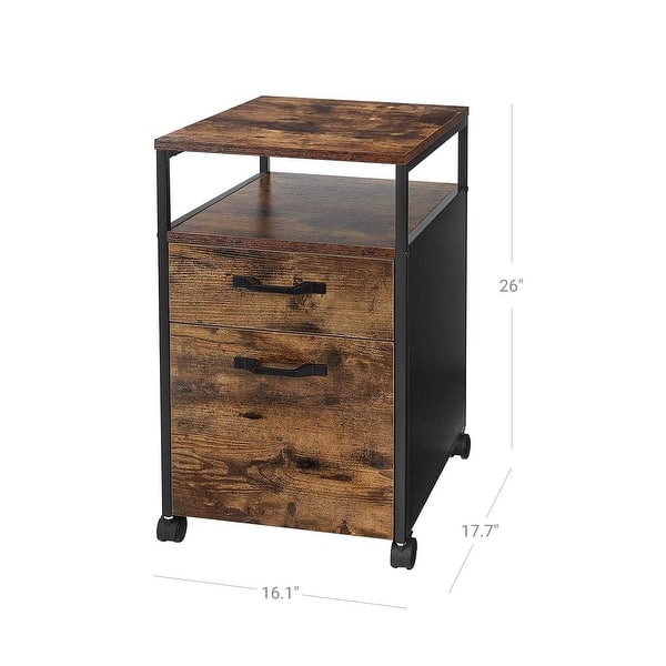 VASAGLE Rolling File Mobile Office on Wheels, with 2