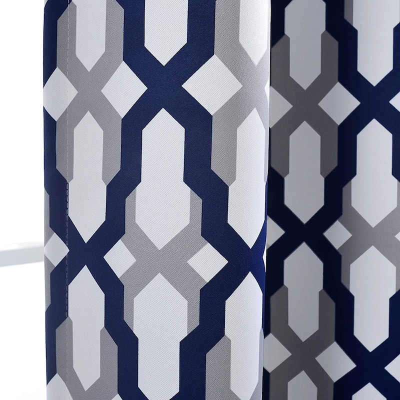 DriftAway Mason/Geo Thermal Insulated Blackout Grommet Window Curtain Panel