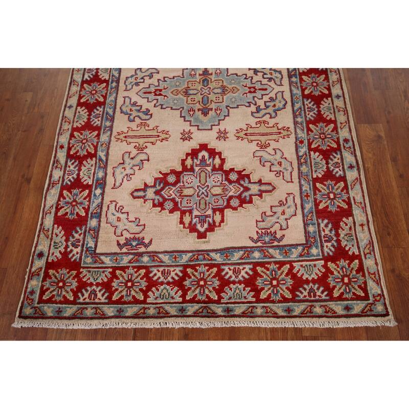 Kazak Accent Rug Hand-Knotted Wool Carpet - 3'5" x 5'4"