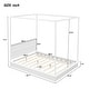 preview thumbnail 23 of 36, Canopy Bed Frame with Headboard, 4 Posters Wooden Bed Frame, No Box Spring Needed, Mattress Foundation Platform Bed for Kids