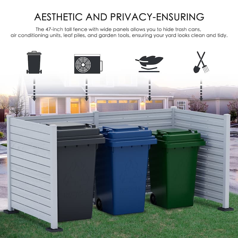 Kozyard 50"W x 47"H Outdoor Privacy Screens Fence Kit for Outside Backyard Patio
