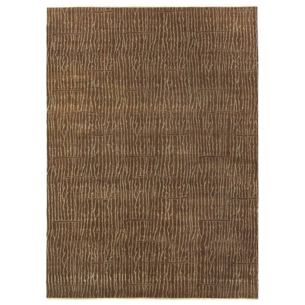 Exquisite Rugs Soho Chocolate New Zealand Wool Rug (8' x 11'). - 8' x ...