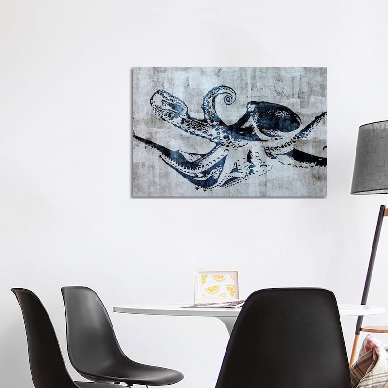 iCanvas "Stencil Street Art Octopus" by 5by5collective Canvas Print - 26x40x1.5