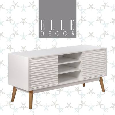 Elle Decor Aurie Media Console, French White