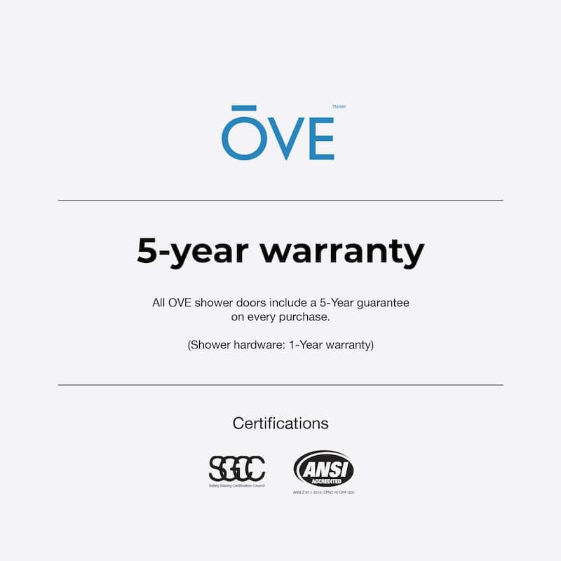 Ove Decors 15SGP-SELB72 Selby 74" High x 72" Wide Sliding Frameless