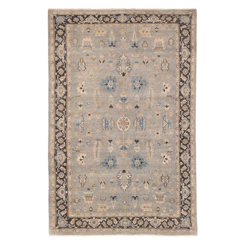 ECARPETGALLERY Hand-knotted Finest Agra Jaipur Teal Wool Rug - 7'11 x 11'8