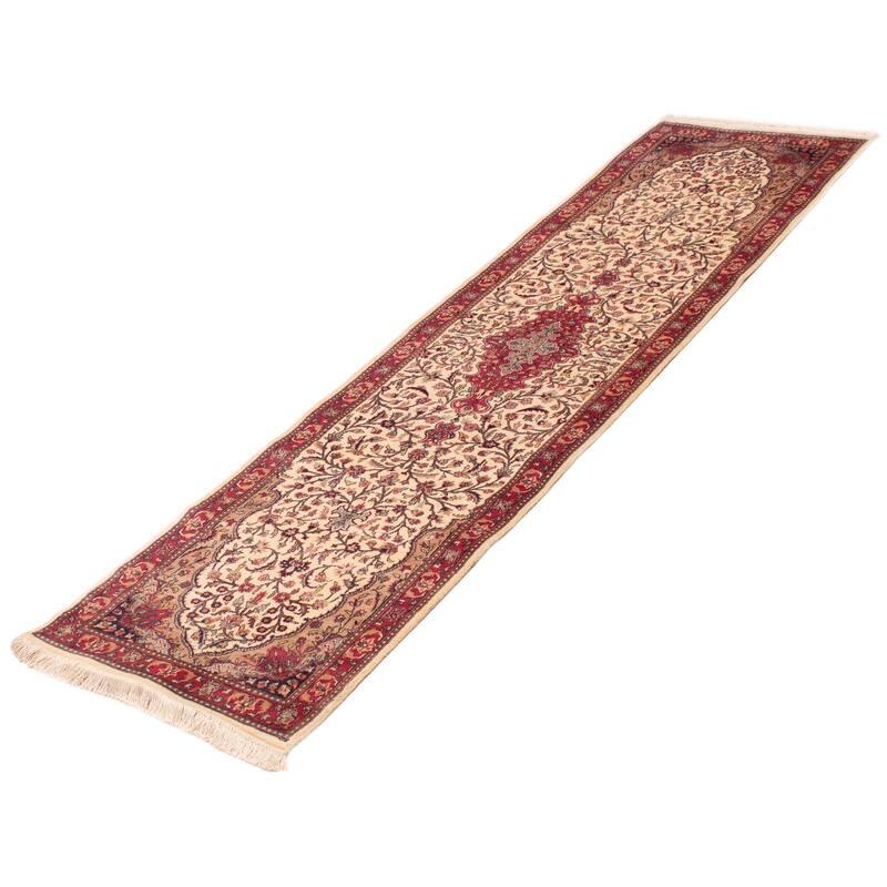 ECARPETGALLERY Hand-knotted Pako Persian 18 Of 20 Cream Wool Rug - 2'7 x 10'2