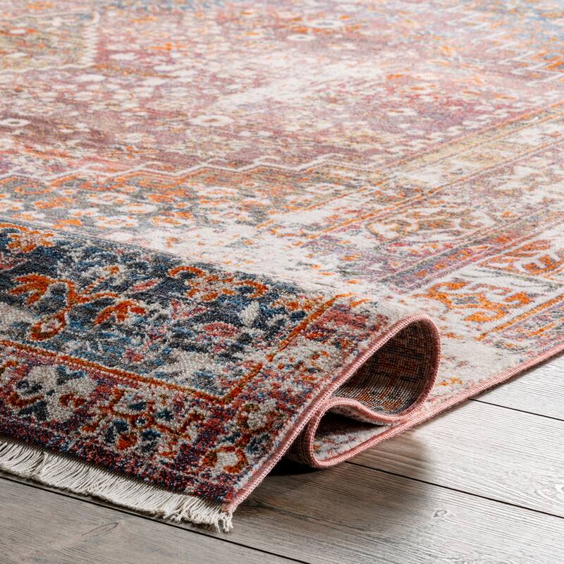 Nuloom Farley Medallion Fringe Area Rug