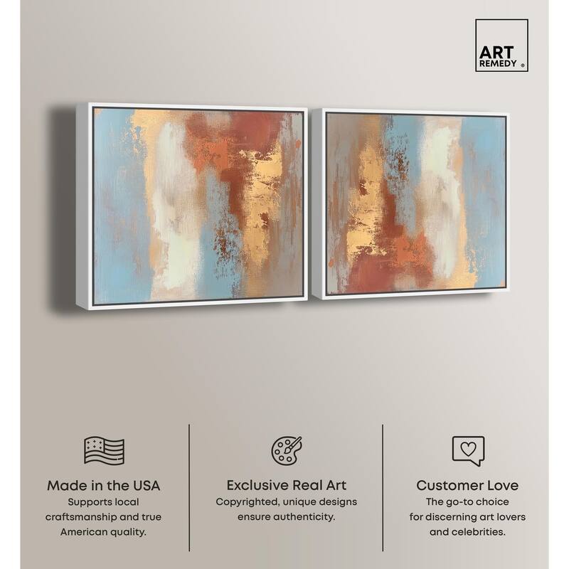 Azure and Gold Canvas by Art Remedy