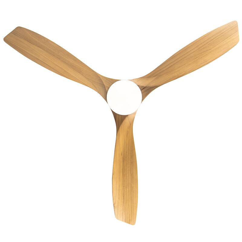 52" Intergrated LED Ceiling Fan Lighting with Remote Control, Solid Wood Ceiling Fan Blades