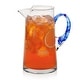 preview thumbnail 2 of 1, Libbey Cabos Blue-Handled Glass Pitcher, 90-ounce - Set of 1