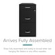 preview thumbnail 3 of 8, Space Solutions 18" Deep 3 Drawer Metal File Cabinet, Black