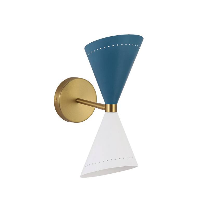 Modern Stylish 2-Light Colorblock Hourglass Bathroom Wall Lamp