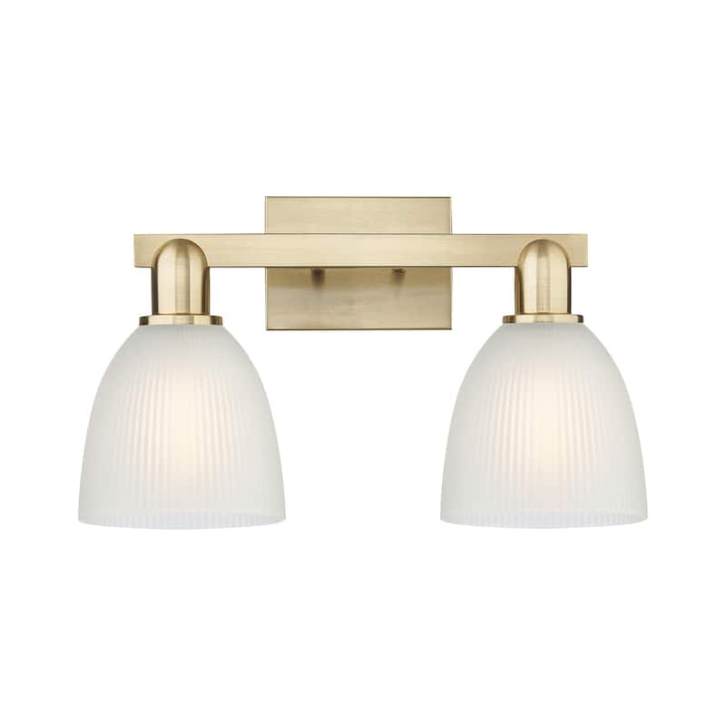 Innovations Lighting 716-2W-11-17 Castile Vanity Castile 2 Light 17" - Champagne Bronze / White