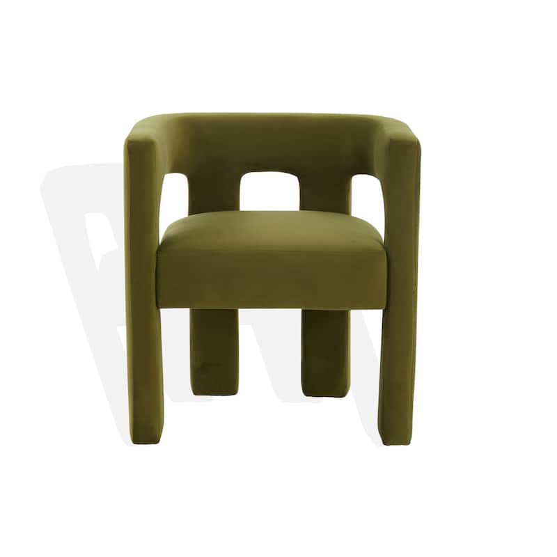 SAFAVIEH Couture Deandre Cut Out Accent Chair (Fully Assembled) - 24.8 IN W x 20.8 IN D x 26.8 IN H