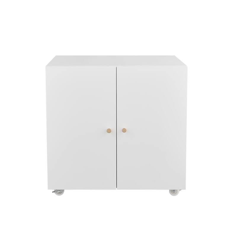 Mobile Lateral Filing Cabinet with Open Storage Shelf for Letter/Legal/A4 Size Files