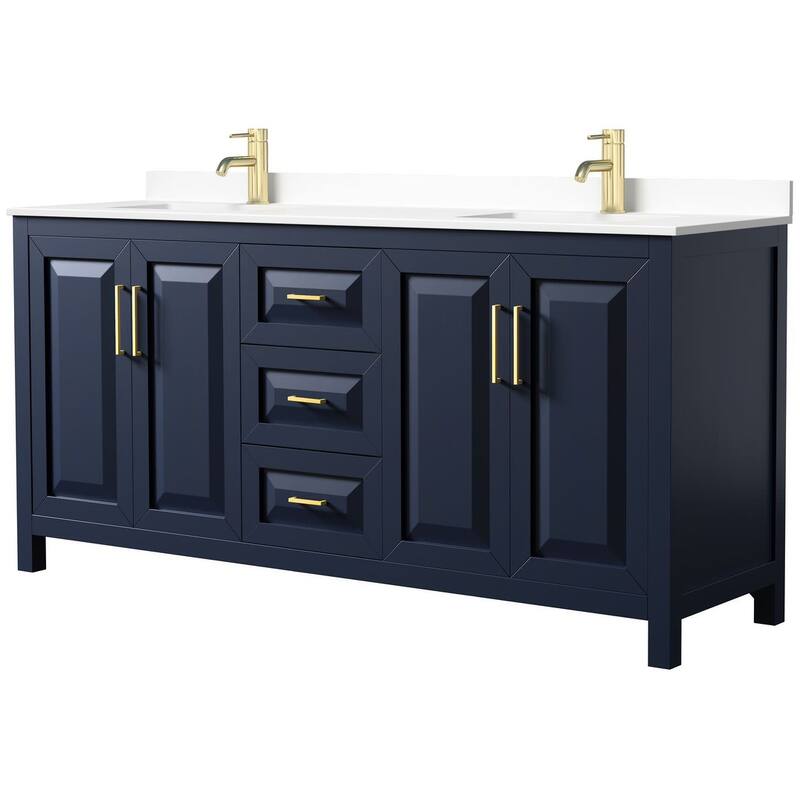 Wyndham Collection Daria 72" Free Standing Double Basin Vanity Set