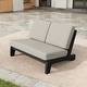 preview thumbnail 20 of 102, Beach-Style Outdoor Teak Club Chair Set Loveseate with Plush All-Weather Cushions