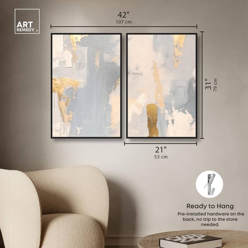 Gilded Driftwood II Canvas Set of 2 by Art Remedy