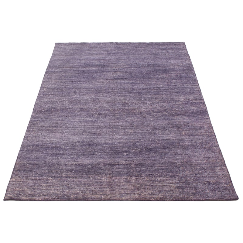ECARPETGALLERY Hand-knotted Loreto Purple Silk Rug - 5'9 x 9'0