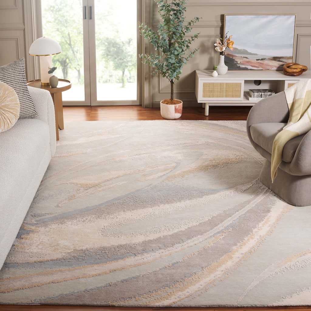 SAFAVIEH Couture Hand-Knotted Saint Tropez Julieta Contemporary Wool Rug
