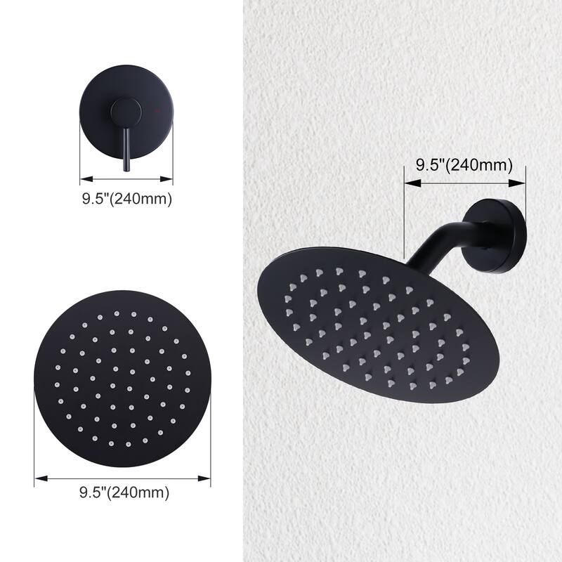 WOWOW Wall Mounted Bathroom Shower Faucet Valve Included
