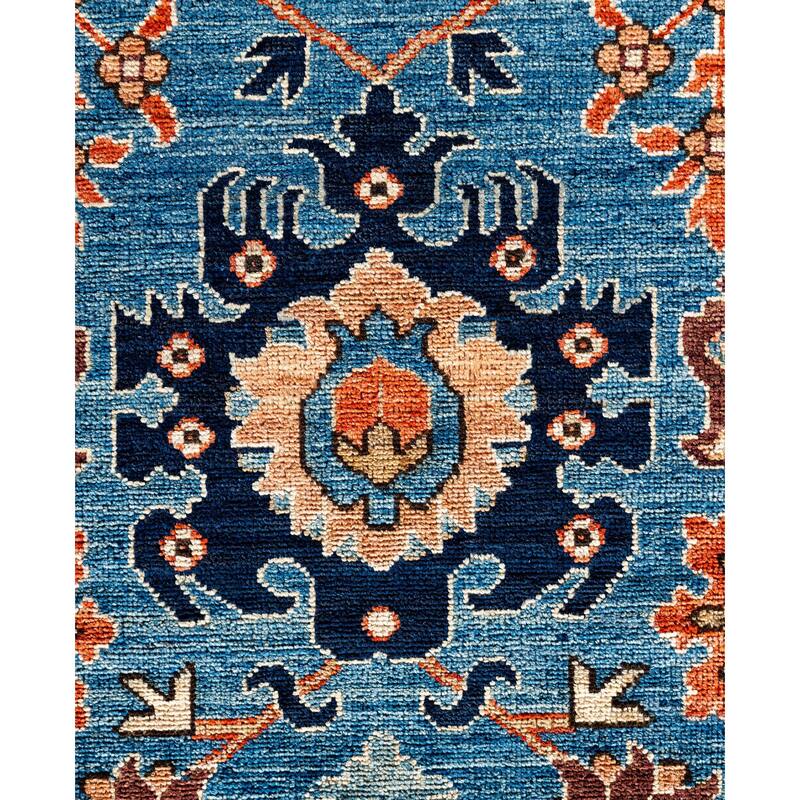 Serapi One-of-a-Kind Hand-Knotted Area Rug - Blue - 9' 10" x 13' 9"