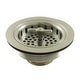 preview thumbnail 2 of 7, Tacoma Spin and Seal Sink Basket Strainer Brushed Nickel