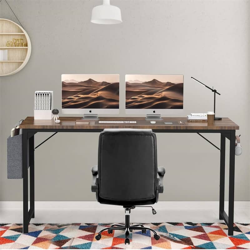 Computer 32 Inch Home Office Writing Wood Desk Storage Bag