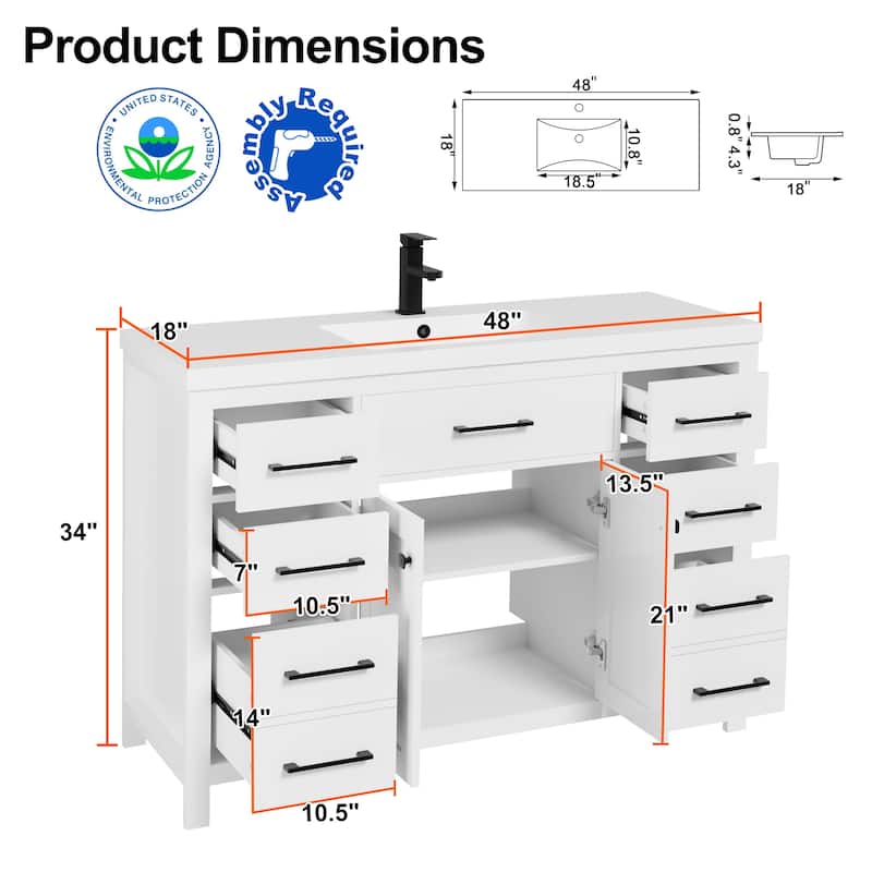 Bathroom Vanity with Sink & Faucet