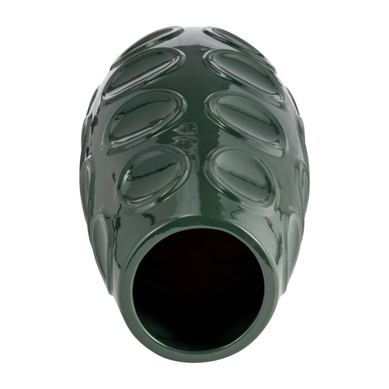 Sagebrook Home Stoneware Circle Embossed Vase